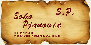 Soko Pjanović vizit kartica